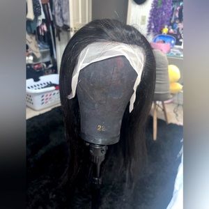 Black/Brown 16 Inch Human Hair Lacefront Wig